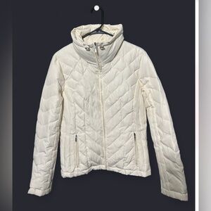 VERY NICE Nine West Cream Quilted Puffer Jacket Sz M